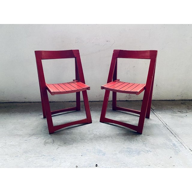 Vintage Trieste Folding Chairs by Aldo Jacober for Bazzani, Set of 2 For Sale - Image 10 of 18