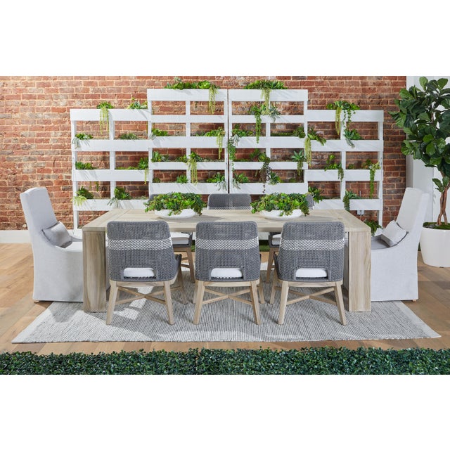 Big Sur Outdoor Dining Table, Gray Teak For Sale - Image 9 of 12