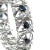 Silver 14ct White Gold Sapphire and Diamond Cluster Bracelet 11.45ct 48.29g For Sale - Image 8 of 12