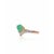Art Deco 1.37 Kite Cut Curved Natural Colombian Emerald in 18k Rose Gold, Size 6.5 For Sale - Image 3 of 4