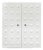 Matthew Izzo Home Beau White Lacquer Two Door Cabinet With Ball Stud Detail and Acrylic and Brass Handles For Sale