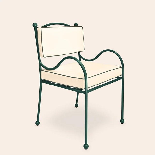 Panarea Armchair in Cream and Green Upholstery by Ceraudo, 2010s For Sale - Image 9 of 9
