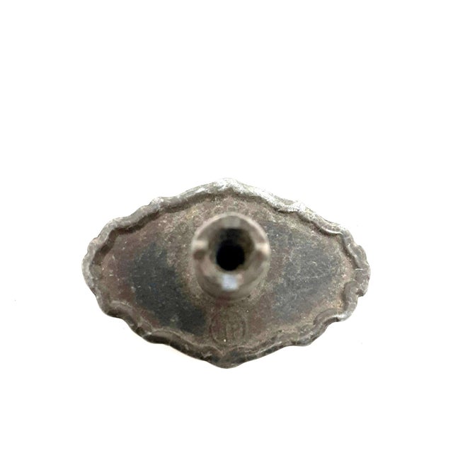 Early 20th Century Ornate Drawer Knob Metal Hardware - Lot of 3 For Sale - Image 4 of 9