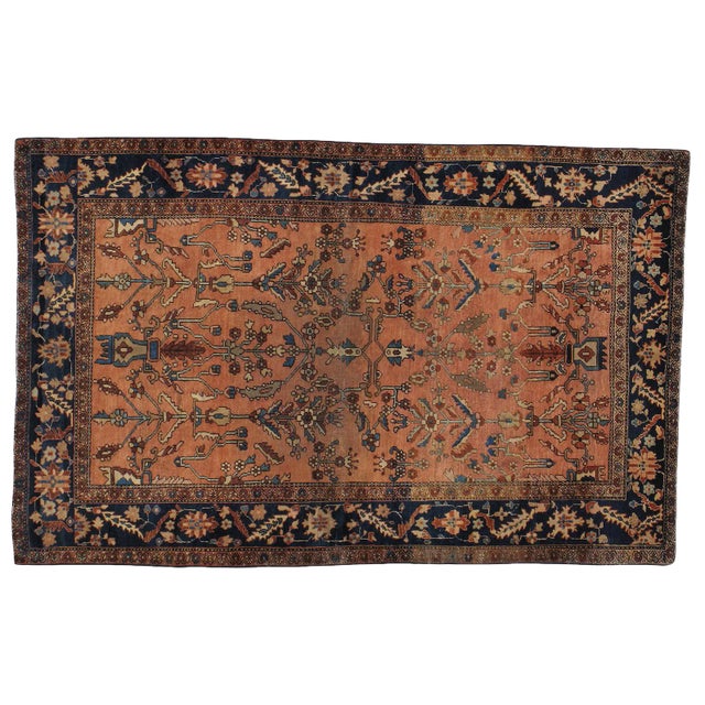 Antique Persian Sarouk Rug - 4' x 6'4" For Sale