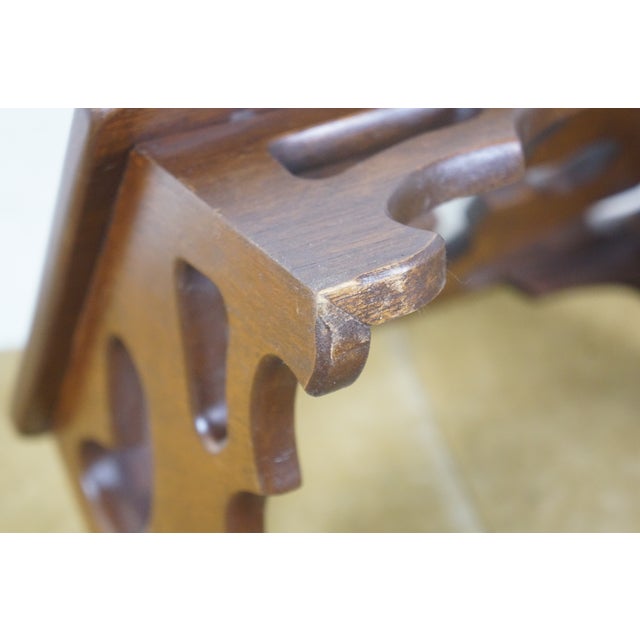 Mid 20th Century Gothic Mahogany Pommy Cross Bible Book Music Stand Lectern Podium 14" For Sale - Image 13 of 13