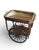 Extremely Rare Find! Gorgeous functional Serving Tea Cart with removable wood framed glass tray with brass handles....