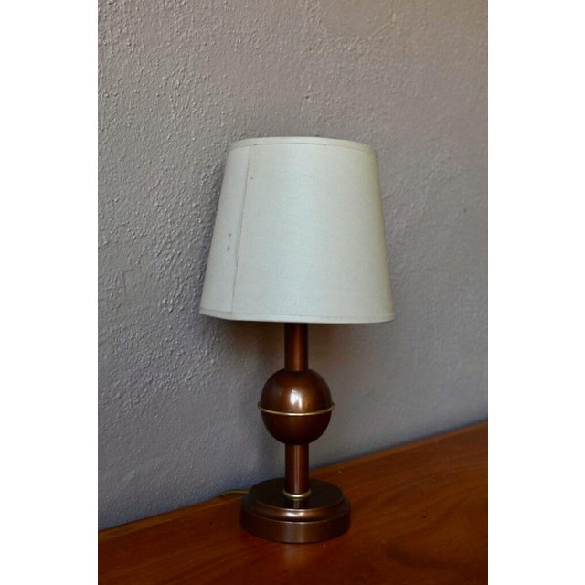 Art Deco Bohemian Style Gilt Brass Table Lamp, France, 1940s For Sale - Image 9 of 11
