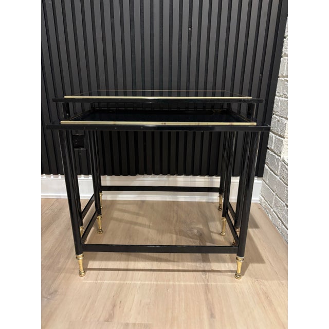 Hollywood Regency Vintage Hollywood Regency Nesting Tables by Design Institute of America For Sale - Image 3 of 9