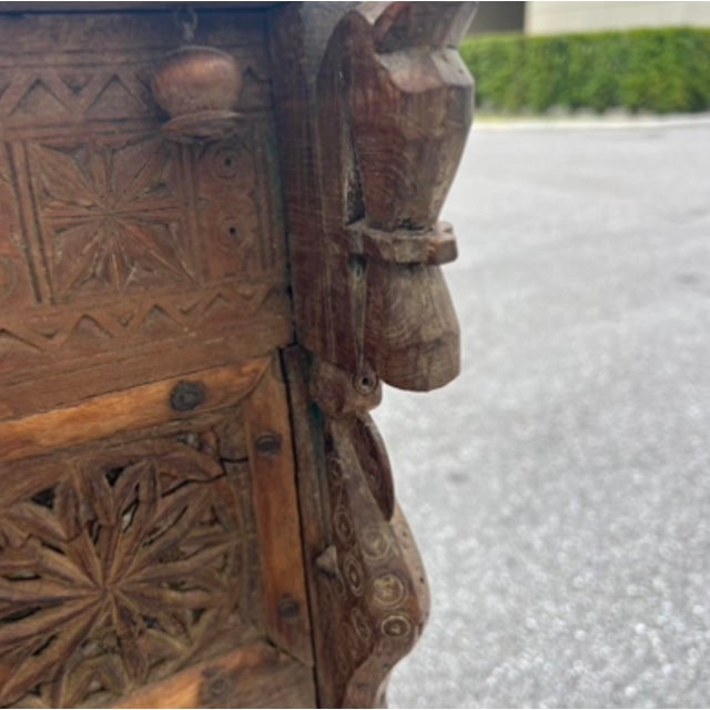 Antique Indian Rolling Damchiya Dowry Chest First Image Antique Indian Rolling Damchiya Dowry Chest For Sale - Image 10 of 14