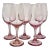 Vintage Pink Wine Glasses-Set of 5 For Sale