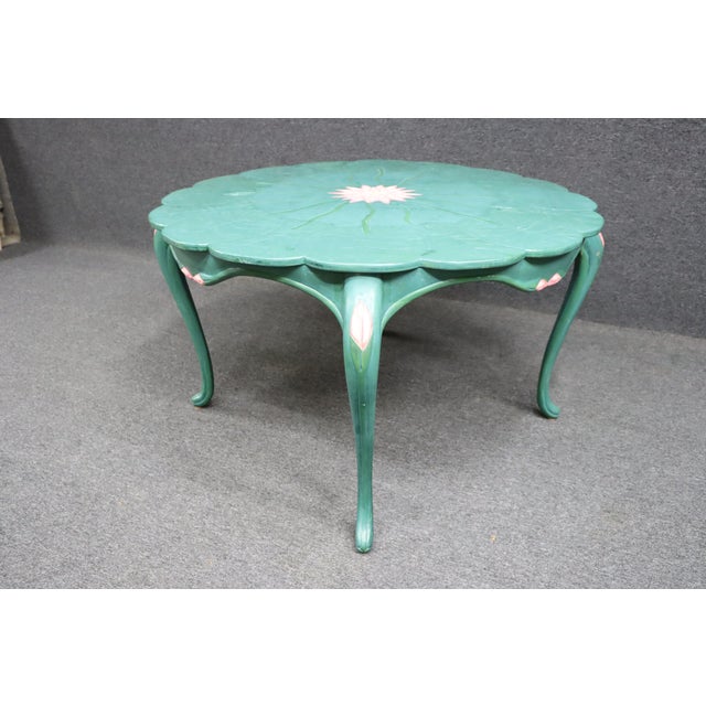 Art Nouveau Water Lily Coffee Table For Sale - Image 10 of 12