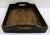 Japanese Antique Japanese Kanji Calligraphy Wood Serving Tray Obon With Stamp Signature For Sale - Image 3 of 11