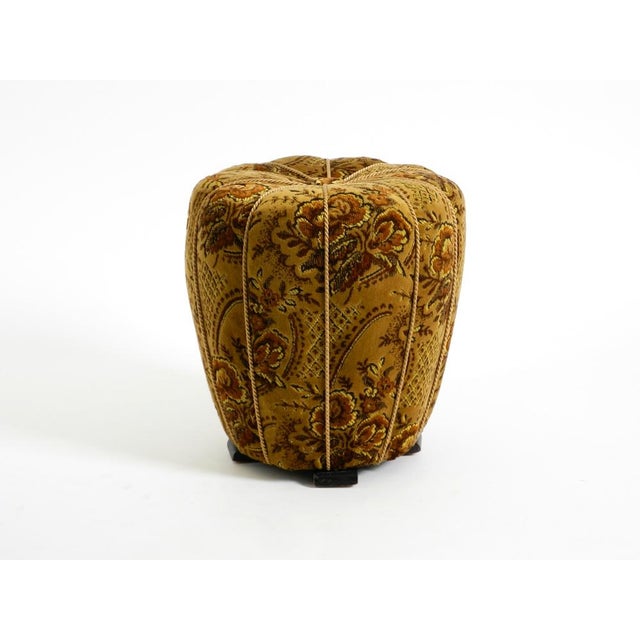 Original pouf by the renowned Czech furniture designer Jindřich Halabala. Manufactured in 1958. Made in the Czech...