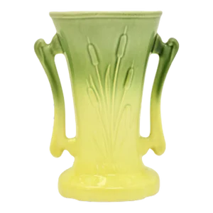 1950's Cameron Clay Pottery Handled Cattail Vase