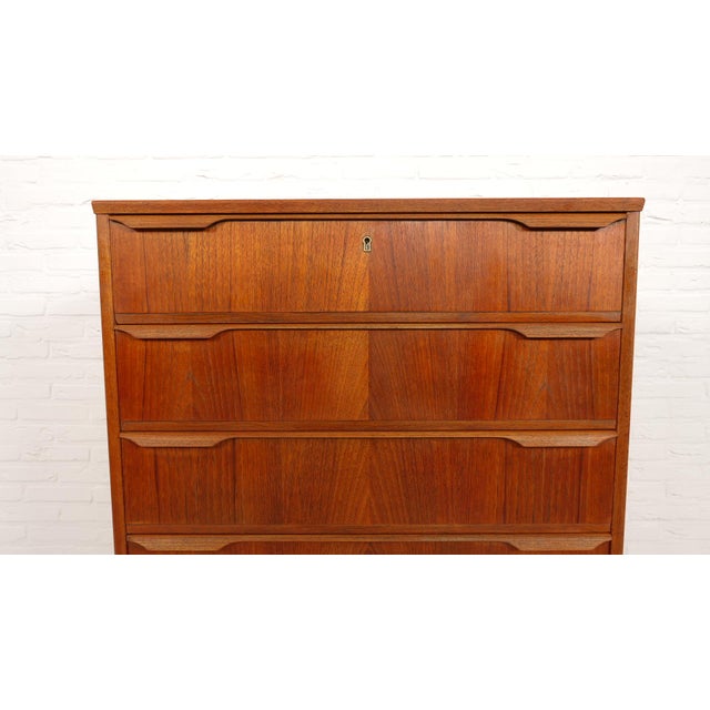 Vintage Danish Chest of Drawers in Teak For Sale - Image 6 of 17