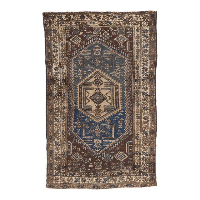 Antique Persian Malayer Rug - 03'06 X 05'06 For Sale