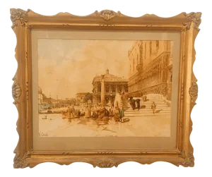 Vincenzo Caprile, Venice, 1800s, Oil on Canvas, Framed
