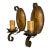 Circa 1920’s Pair of Polychrome Painted Botanical Wall Sconces For Sale