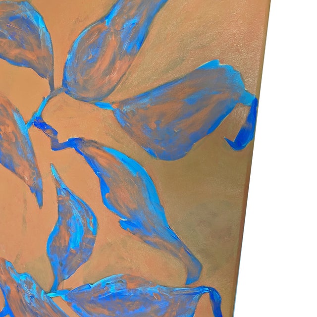 Abstract Botanical Acrylic Painting on Canvas, 24x30 Original Modern Organic Art by Tatiana Duperault For Sale - Image 4 of 6