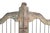 This Vintage Indian Painted Teakwood Garden Gate or "Dog Door" is handcrafted from solid teakwood, featuring gracefully...