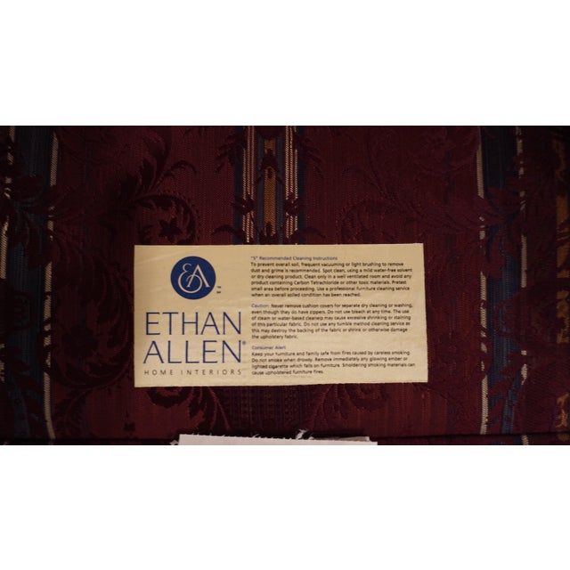 Ethan Allen Red Upholstered Traditional Sussex Wingback Accent Arm Chair 20-7517 For Sale - Image 11 of 12