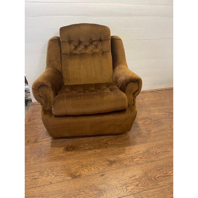 Vintage polystyrene golden brown seating by tatra nabytok, 1960-1970 in superb original condition inside made of...