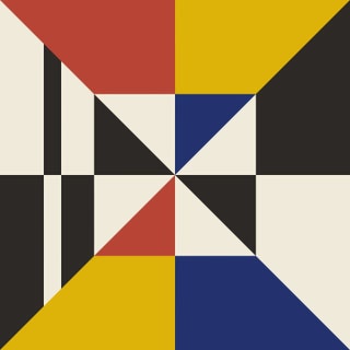 "Modern Nautical Black Block A" Geometric Fine Art Print by Melinda Cox 30" X 30" For Sale