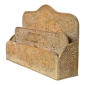 Tiffany Studios New York Zodiac Pattern Bronze Doré Letter Rack