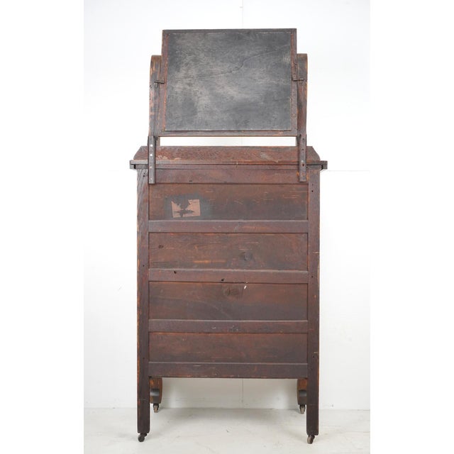 Antique American Empire Oak Bedroom Dresser For Sale - Image 14 of 15