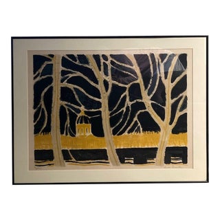 Andre Brasilier Quai Conti, Paris - Orignal Signed 1972 Lithograph For Sale