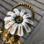 1920s Art Nouveau Gold Brass Porcelain Floral Drapery Tie Backs- a Pair For Sale - Image 4 of 10