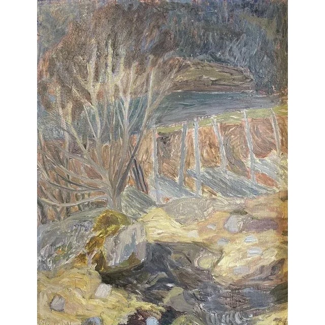 Gudbrandsdal Landscape Artist: Atle Urdal (1913–1988, Norway) Medium: Oil on Plate Dimensions: 49 x 40 cm.