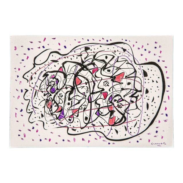 Maurizio Gracceva, Abstract Composition, Original China Ink and Watercolor , 2010 For Sale