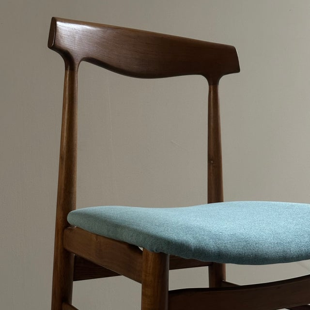 Vintage Danish Chairs in Teak and Fabric, 1960s, Set of 4 For Sale - Image 10 of 11