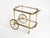 Mid-Century Modern Neoclassical Brass Bar Cart with Glass Trays from Maison Jansen, 1960s For Sale - Image 3 of 18