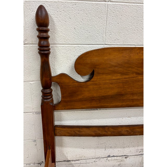 Vintage Full Size Duncan Phyfe Style Traditional Low Poster Bed For Sale - Image 9 of 11