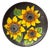 Mid-Century German Studio Pottery Wall Plate with Sunflower Design from Ruscha, 1960s For Sale