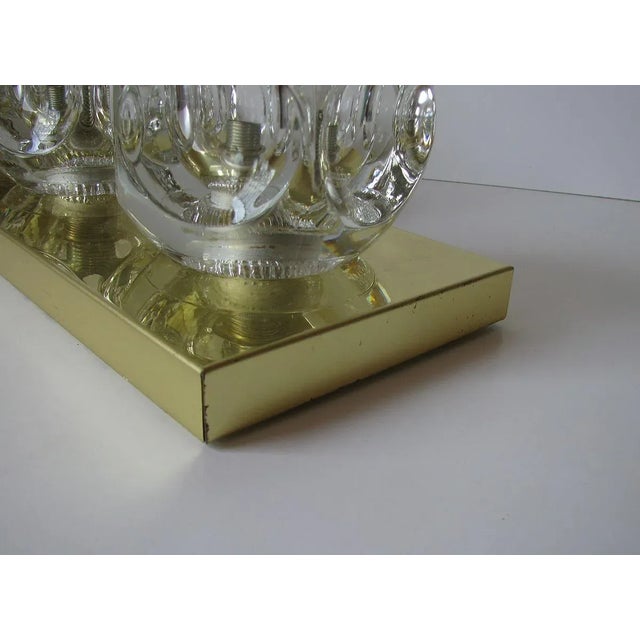 Mid-Century Modern Vintage Brass and Glass Sconce from Peill & Putzler, 1970s For Sale - Image 3 of 16