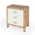 Coastal Corfu 25 in. W Rectangular Rattan 3 Drawer Nightstand, Natural Raffia For Sale - Image 3 of 11