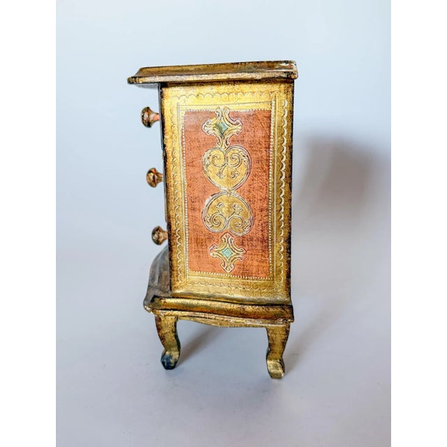 Vintage Florentine Jewelry Chest of Drawers For Sale - Image 10 of 17