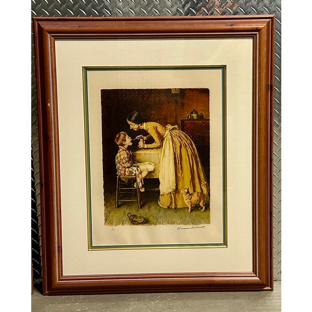 Printmaking Materials 1970s Norman Rockwell Tom Sawyer Suite of 3 Framed Limited-Edition Collotypes For Sale - Image 7 of 18