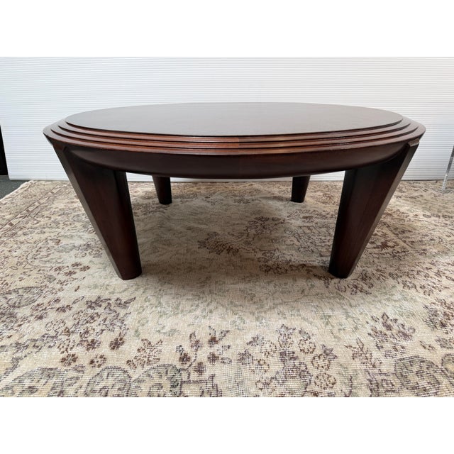 Design Plus Gallery presents the Ocean Coffee Table from the 1980's by Dakota Jackson. The round coffee table has hand-...