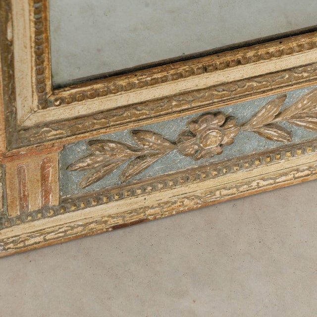 Gold 19th Century Swedish Gold Gilt Trumeau Mirror For Sale - Image 8 of 10