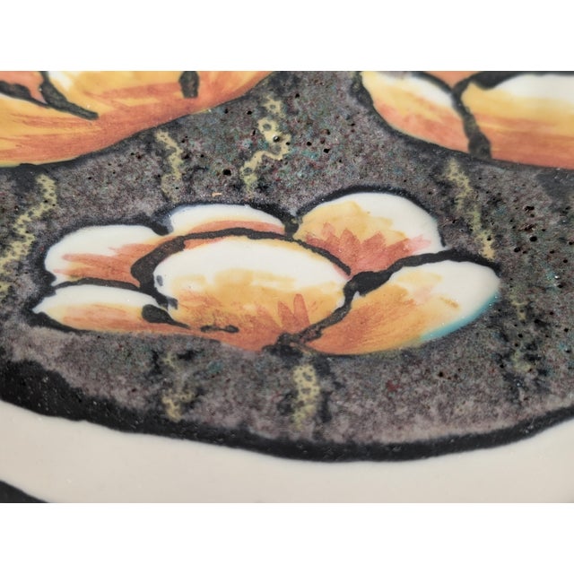 1990s Vintage Boris Vitlin Shallow Footed Majolica Bowl/Platter ~ Ceramic, Circa 1990s For Sale - Image 5 of 14