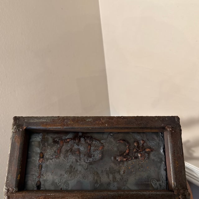 Early 21st Century Bronze Artist Made Brutalist Style Centar Sculpture For Sale - Image 10 of 10