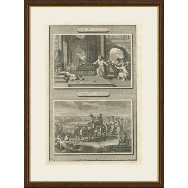 This original copper engraving from Pieter Mortier's illustrated Bible, published in Amsterdam circa 1700, shows two Old...
