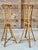 Vintage Pair of Faux Bamboo and Woven Rattan Plant Stands For Sale - Image 4 of 12