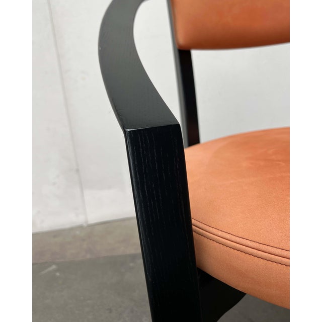 Postmodern German Modell Nostro Leather Chair by Andreas Weber for Rosenthal Einrichtung, 1980s For Sale - Image 12 of 18