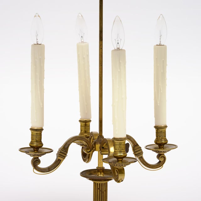 1940s Vintage Empire Style, Large French Bouillotte Lamp For Sale - Image 5 of 9