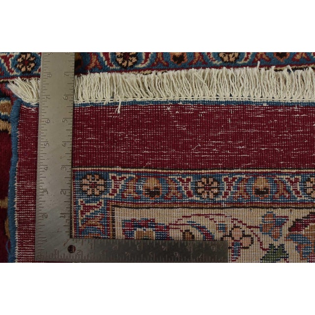 Mashad Rug 9’11” X 13’1” Red Wool Vintage Traditional Hand-Knotted Carpet For Sale - Image 15 of 15